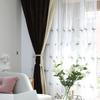 Keqiao Simple Solid Color Velvet Blackout Splicing Curtains, Bedroom, Living Room Curtains