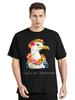 Organic Cotton Tshirt Kids Floral Seagull Fashion Unisex Tops Tees Hip Hop Streetwear Summer Unisexs Clothing Oversized Tshirt