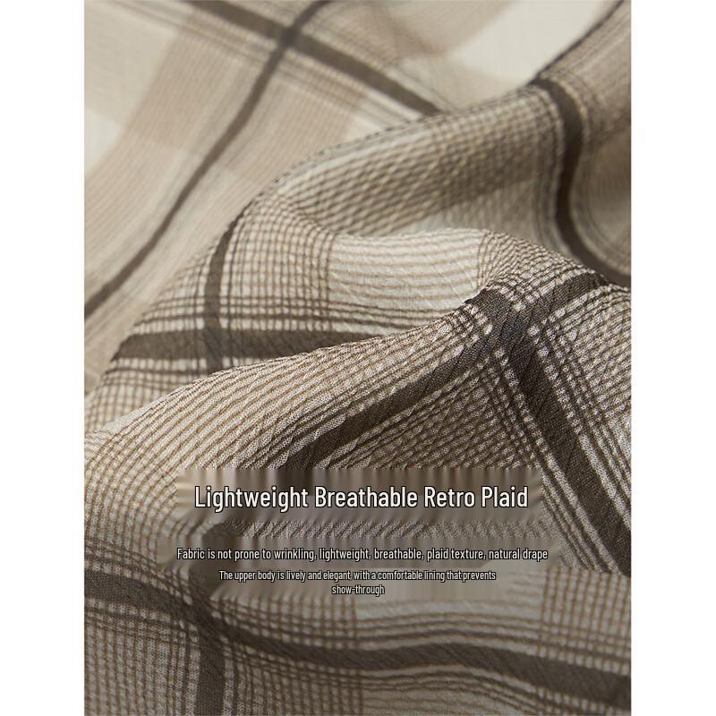 INMAN Irregular Retro Plaid Maxi Skirt