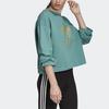 adidas Originals Premium Crew Sweatshirts Women's Green Crew Neck Moderate Regular FM2626