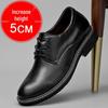 Herren Business Casual 5cm Absatzsteigernde Lederschuhe - Britischer Stil, Weiche Sohle, Ideal für Hochzeiten oder den täglichen Gebrauch.