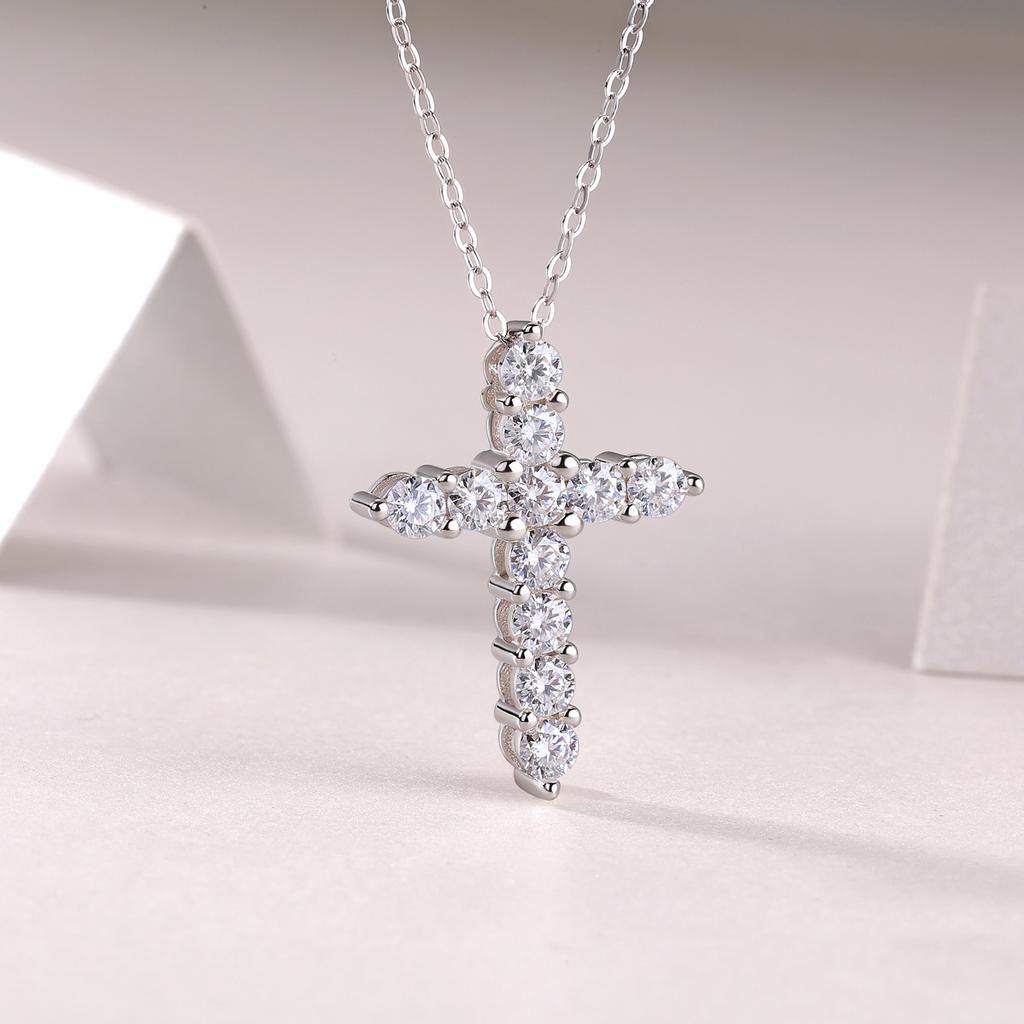 Moissanit Dia 3,0 mm 1,1 CT Pandantiv Femeie Colier Sier pentru Femei Lanțuri Petrecere Nuntă Bijuterii Fine Colier din Argint Sterling 925