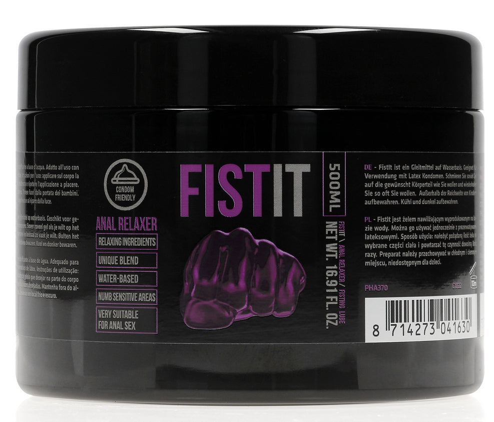 Crème relaxante Anal Relaxer 500 ml - Pot noir - Fist It - Lubrifiants Anal