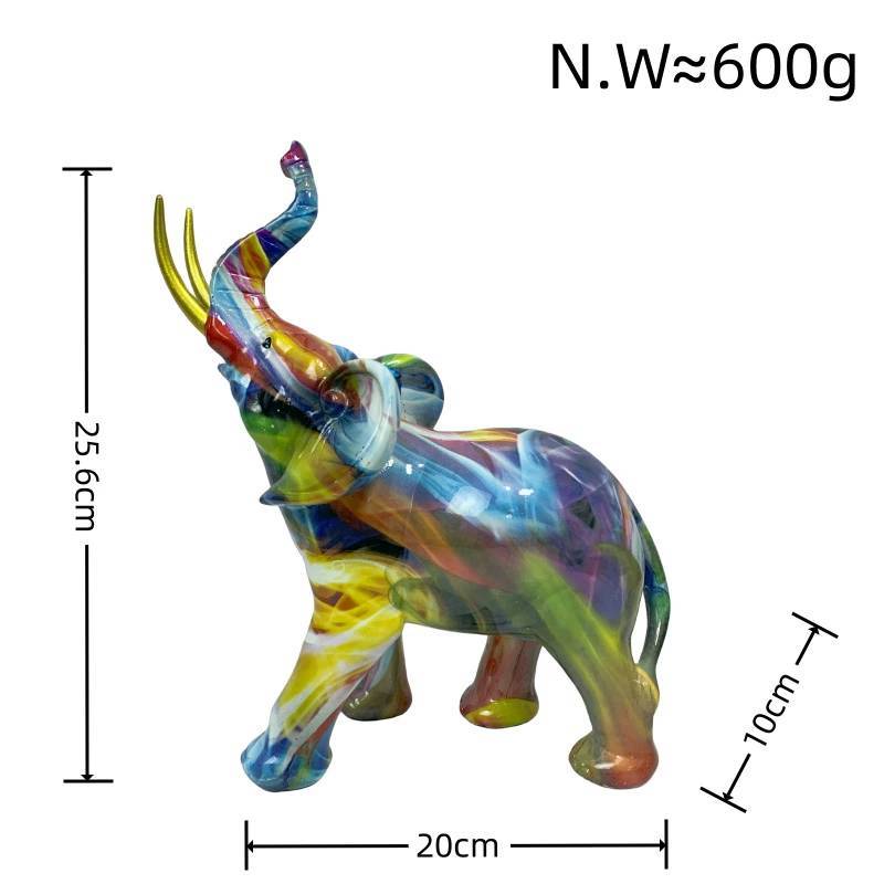 Resin Elephant Figurine Home Office Decor Gift For Kids And Teens