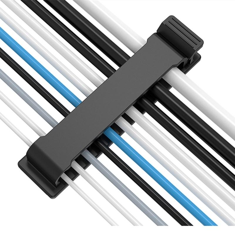 10-Slots Self Adhesive Cable Organizer Clip Holder For PC TV Charging Desk Car Line Wire Winder Management Fixing Manager Clamp