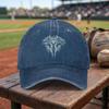 Gothic Style Twisted Texture Washed Baseball Cap Adjustable Buckle Lightweight Breathable Unisex Cap