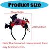 Halloween Themed Rose Bat Hairband Practical Resin Headband Nonslip Design For Cosplay Photography Costume Parties