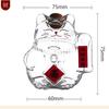 Clear Glass Piggy Bank Cute Cat Shaped Money Jar Saving Storage Container Collectible Sculpture for Living Room Office Decor