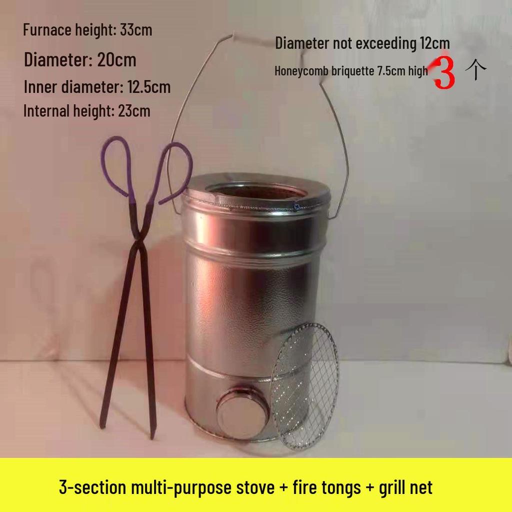 Compact Honeycomb Charcoal Stove for Household Heating and Boiling Water - Ideal for New Homes