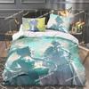Top Anime Frieren Bedding Set Boys Girls Twin Queen King Size Duvet Cover Pillowcase Bed Soft boys Adult Home Textileextile