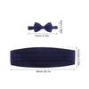 [ABOOFAN] Cummerbund, Bow Tie, Pocket Square 3-Piece Set - Tuxedo, Formal Suit, Men's Tailcoat, Wedding, Party, Adjustable Size (Royal Blue)