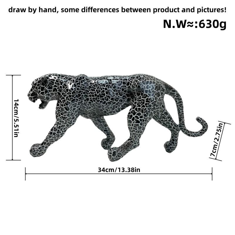 Leopard Harz Figur Dekorative Skulptur Wohnzimmer Schreibtisch TV-Schrank Modernes Home Office Geschenk