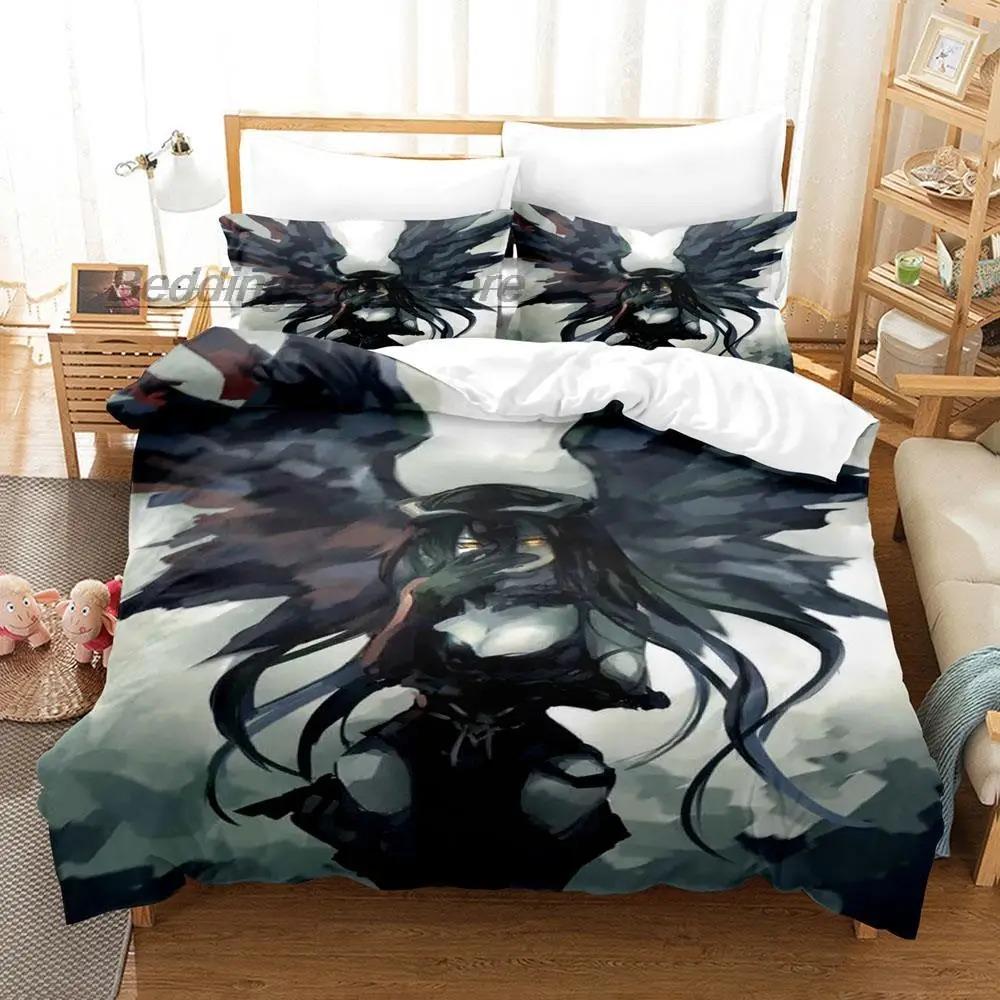 Overlord Bedding Collection Single Twin Full Queen King Size Bed Collection Aldult Kid Bedroom Duvetcover Collections 3D Print Skeleton Anime New