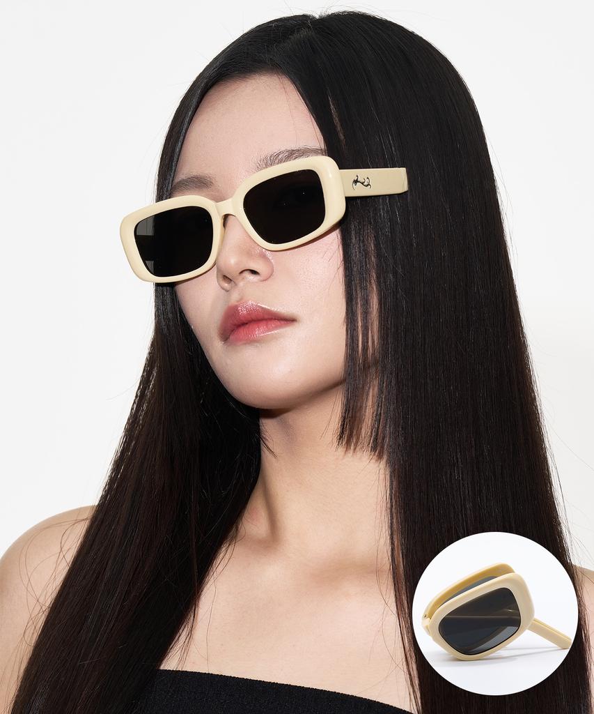 Likkeullou Rc Maye Folder Sunglasses Butter