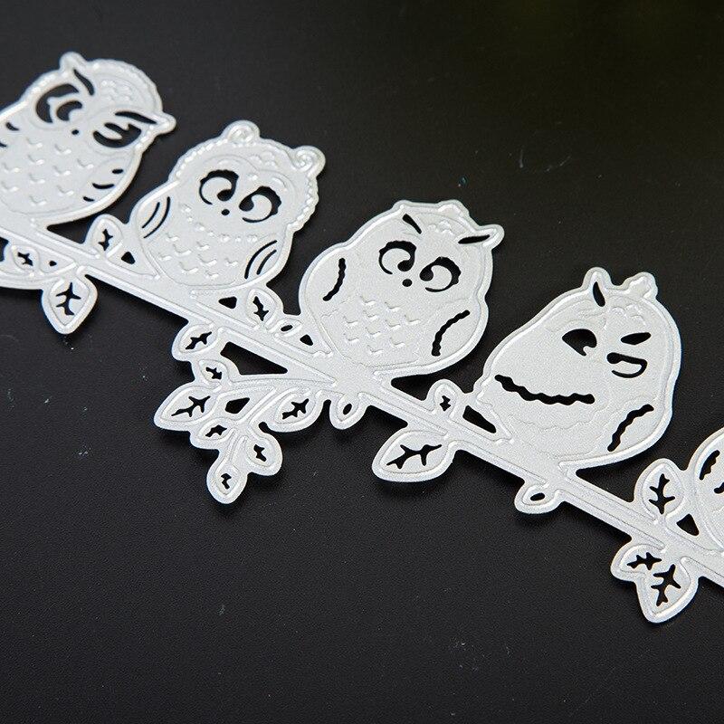 1 шт. Милая сова, металлические штампы для тиснения, самодельные штампы из углеродистой стали, штампы для тиснения, высечки для изготовления карт 1PC