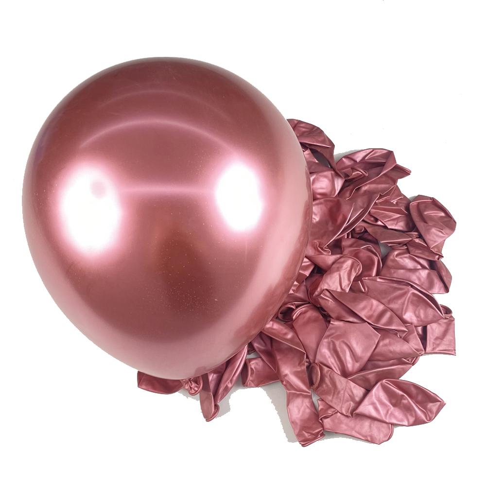 Ballons d'Anniversaire Métalliques 12 Pouces 10/20/30/50 Pcs Ballons en Latex Métal Chrome pour Anniversaire Mariage Baby Shower Décoration Globos Hélium