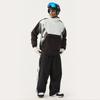 Outdoor Oversize Ski Suit for Men and Women Breathable Snow Suit Winter Warm Snowboard Suit Waterproof Windproof Pullover Skiing Jacket and Ski Pants
