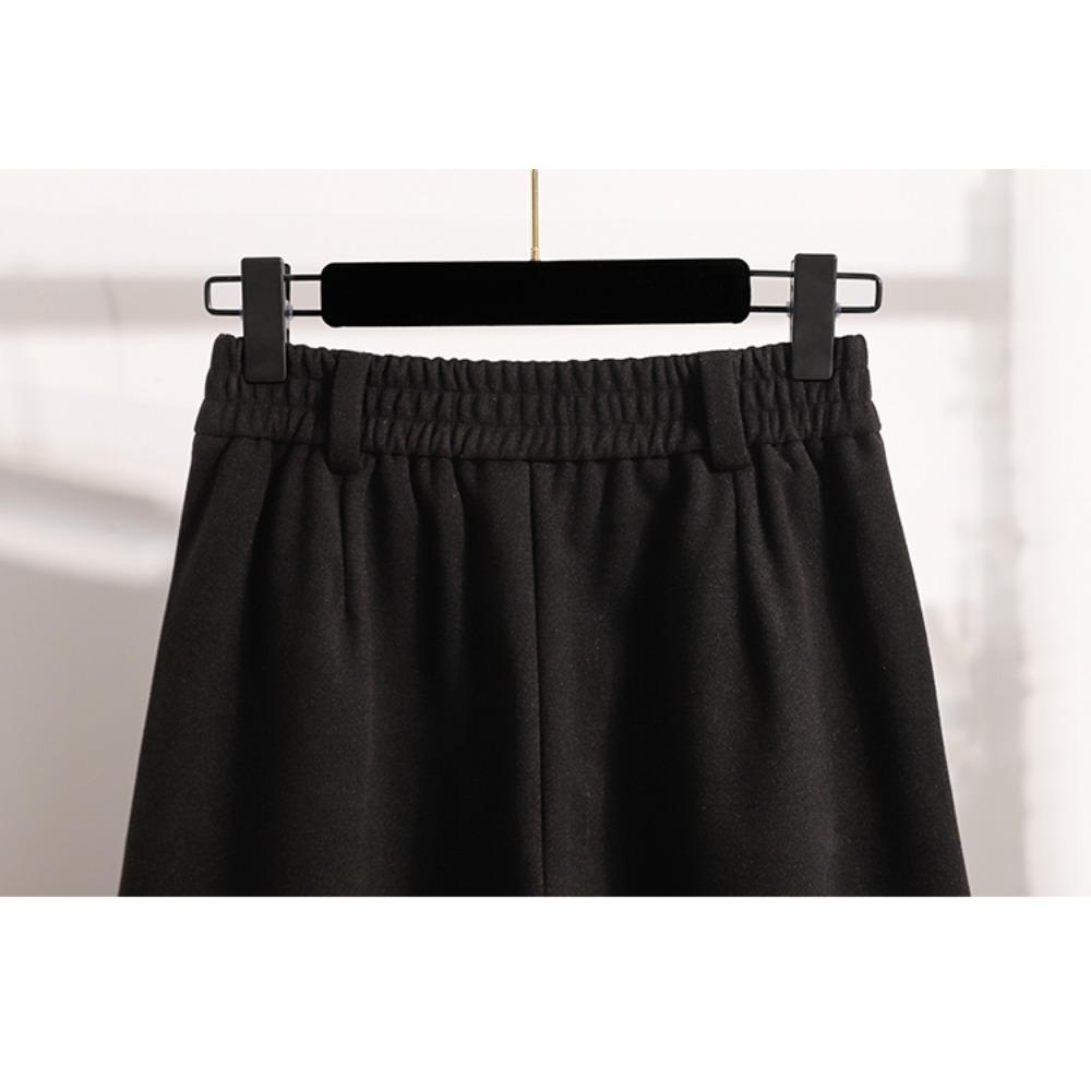 DIMANAF Plus Size New Women Long Pants Loose Casual Elastic Waist Vintage Lady Thick Winter Autumn 2025