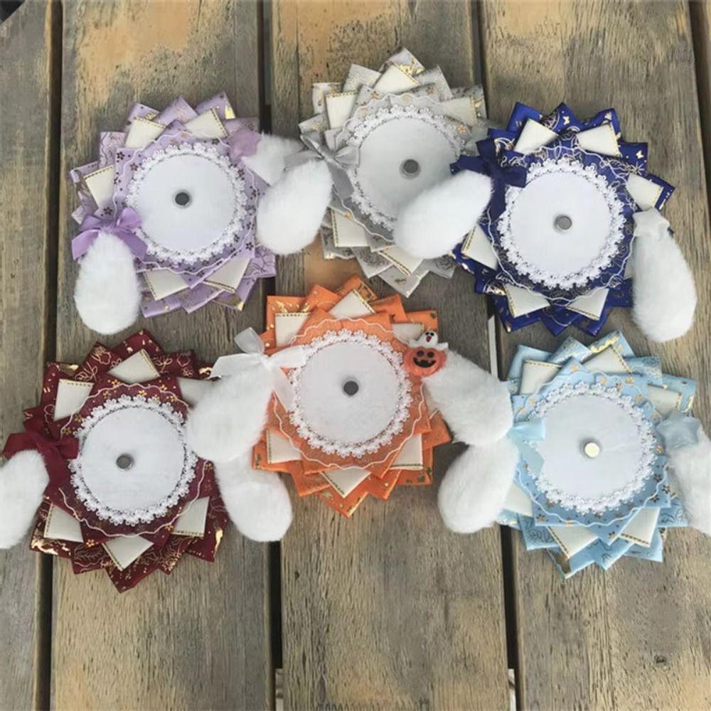 Handmade Itabag Badge Holder Ribbon Lace Badge Rosette Base Tray Lolita Badges Holder  Teen Girls