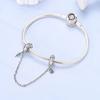 Original 100% Copper Clasp Clip Bead Star Moon Safety Chain Fit Original Bracelet Diy Jewelry Making Women Gift