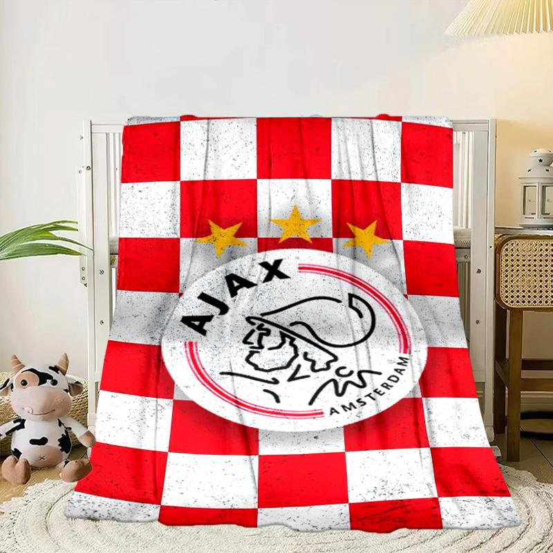 Design Emblema AFC Ajax Coperta Portatile/Coperta Morbida Coperta per Letto Adatta per Viaggi Campeggio Soggiorni Uffici Divani Regali per Fan