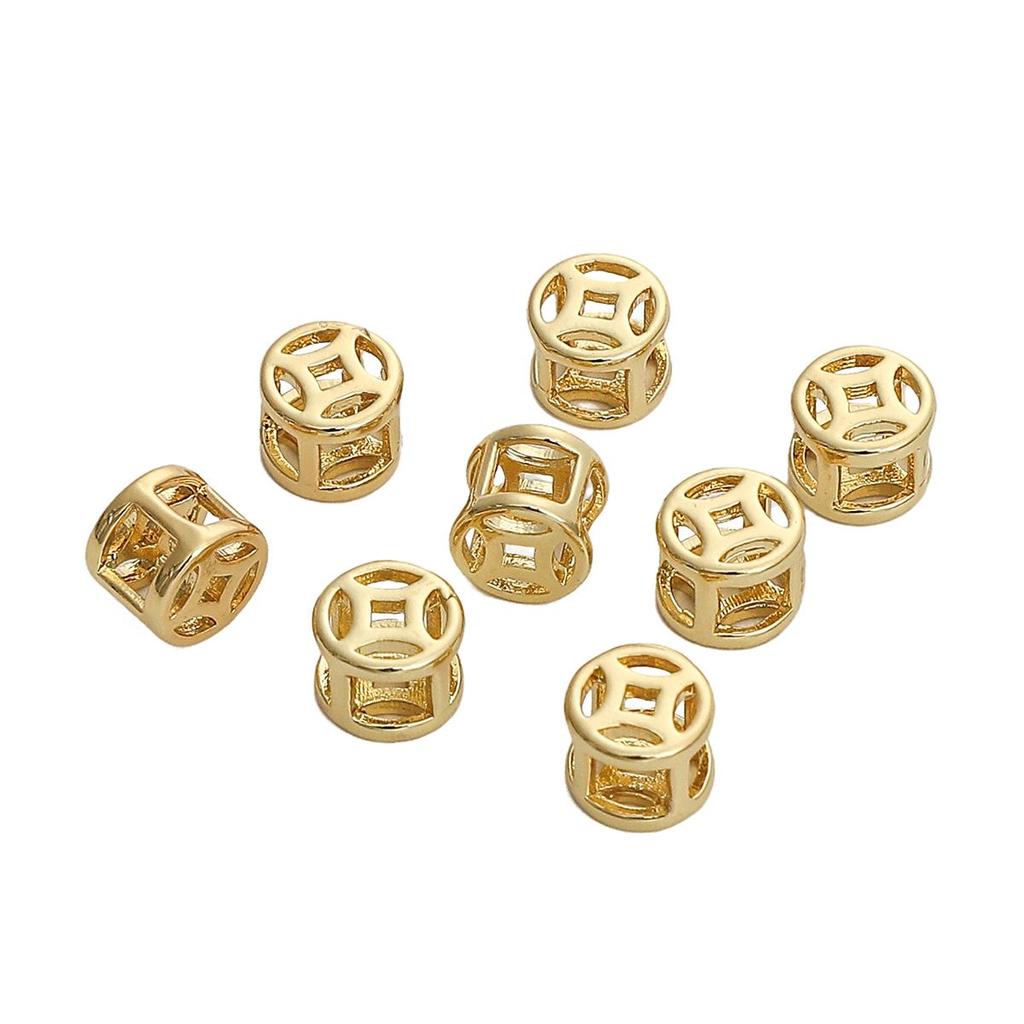 1pc Copper Lucky Cion Beads Charm for Bracelet Necklace DIY Jewelry Making Findings