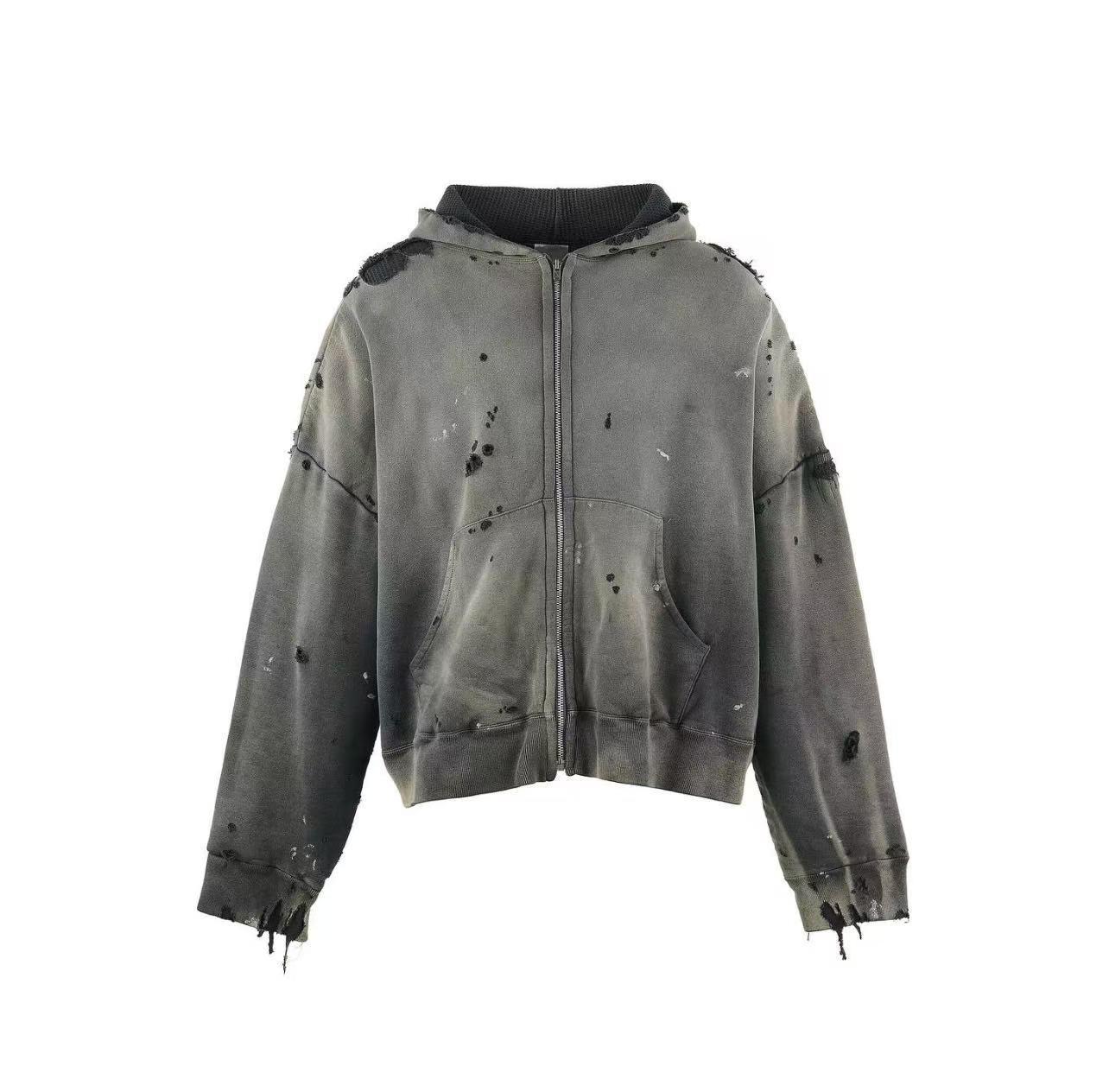 Saint Michael Double-Face Vintage Distressed Zipper