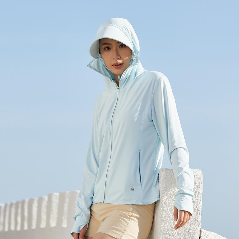 Women's UPF 50 Sun Protection Clothing: New Summer Style, Large Brim, Elastic Fit, Ice Silk Men's Skin Fabric.