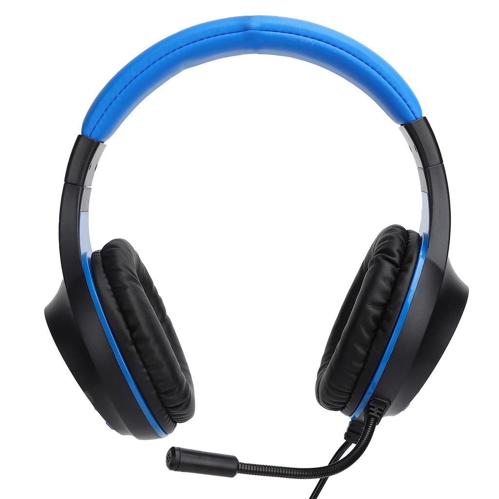 Gaming Headset 40mm Wired Stereo Headphone with Cool LED Light Microphone for PC Laptop