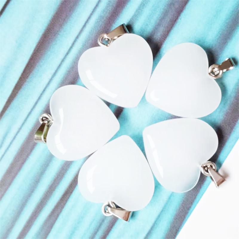 

Ожерелье с подвеской в форме сердца из натурального агата - 20 мм кристаллический камень