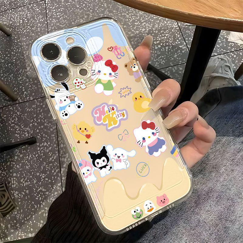 

Sanrio Space Shell Case for Apple 17 Pro Max - Cute, Transparent, Compatible with 13 Pro/14/15/16. iPhone 15 Pro