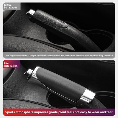 Car Handbrake Cover Black/Red/Brown Auto Handbrake Grips Protector Interior Hand Brake Decor Shell Accessories Universal Styling