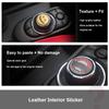 Leather Car Interior Center Console Multimedia Knob Button Cover Trim Sticker for MINI Cooper F55 F56 F57 Decoration Accessories