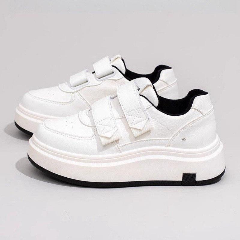 Little White Shoes Women's Spring 2025 New Versatile Lightweight Heightening Velcro Casual Shoes Platform Sports Shoes Trend