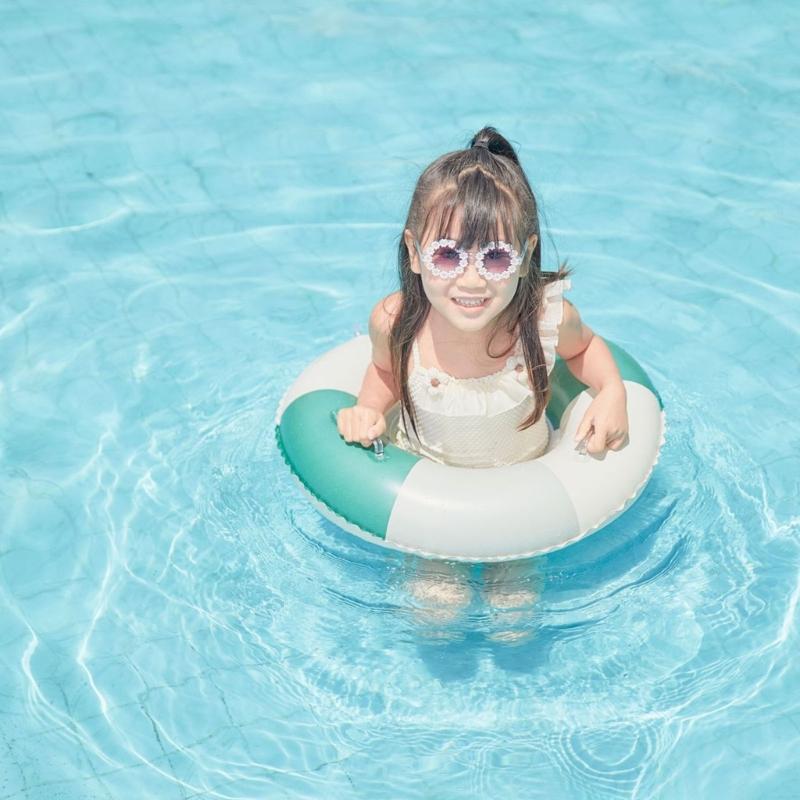 Swim Rings with Float Seat for 1-5 Years, Baby Swimming Rings with Safe Handle