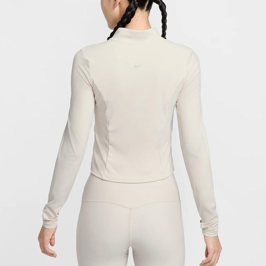 Nike Zenvy Dri-Fit InfinaSoft Casual Solid Color Long Sleeve Jacket Women jackets Light-Brown White FV7424104