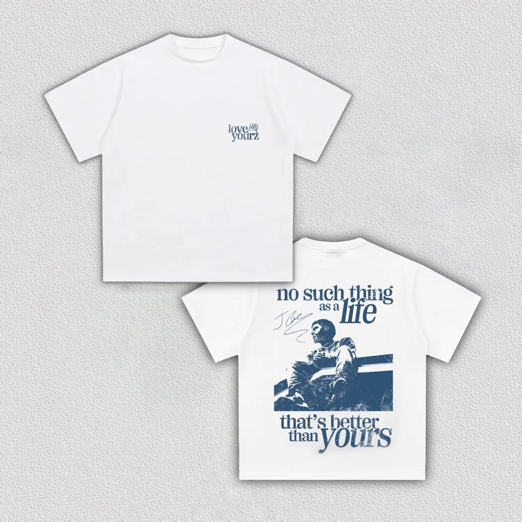 J Cole Love Yourz Kein Leben Nur Ein Leben Grafik T-Shirt Für Unisex Unisex Retro Hip Hop Rap Streetwear Baumwolle Übergroßes T-Shirt
