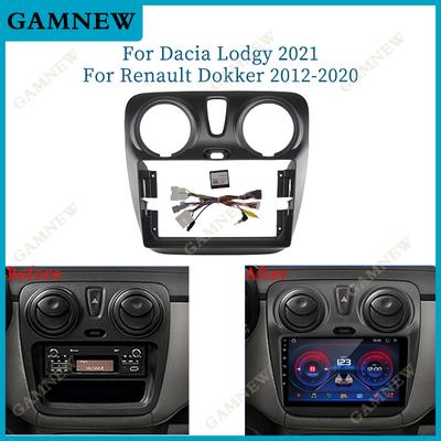 Kit de Painel de Montagem para Rádio Android com Adaptador de Faixa de Rádio de 9 Polegadas e Caixa Decodificadora Canbus para Dacia Lodgy Renault Dokker 2012-2020