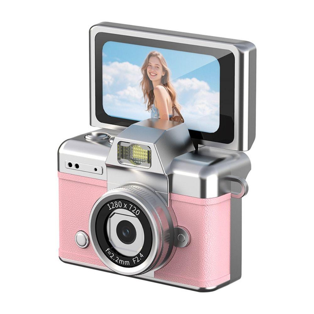 1.47 Inch Screen Retro CCD Mini Digital Camera 180° Flip Screen Flip Screen Camera Outdoor Travel