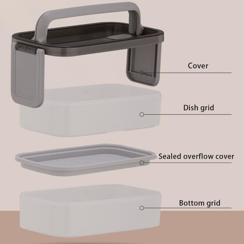 24TE Japanese Style Double Layer Plastic Material Lunch Box with Microwave Oven Bento Boxes for Childrens Students for School
