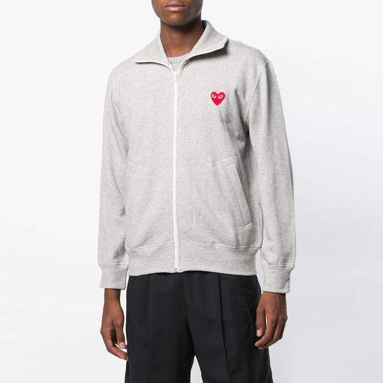 Comme des Garçons PLAY Sudadera con Cremallera y Cuello Redondo COMME des GARCONS PLAY 'Gris' para Hombre AZ-T252-051-1