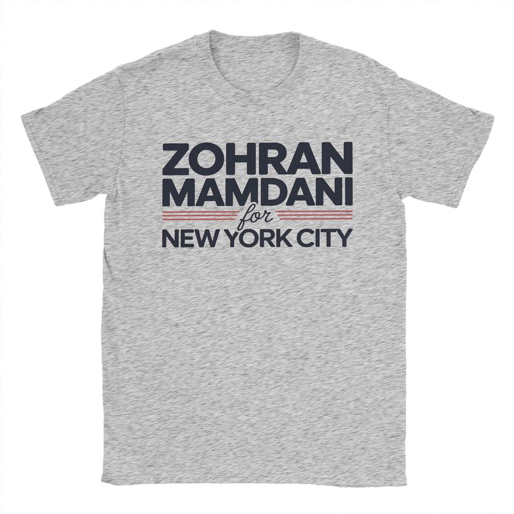 Hipster Zohran Mamdani T-Shirt for Men Crewneck Cotton T Shirts  Short Sleeve Tee Shirt 4XL 5XL Clothing