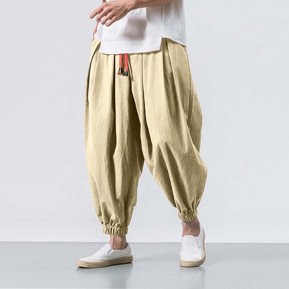 Harem Pants Men Chinese Style Casual Loose Sweatpants Japanese Kimono Sweatpants Jogger Pants Streetwear Trousers Male Pant