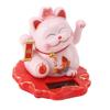 Bílá kočka se šťastnými penězi poháněná solární energií pro domácí kancelářské dekorace do auta Feng Shui Lucky Cat