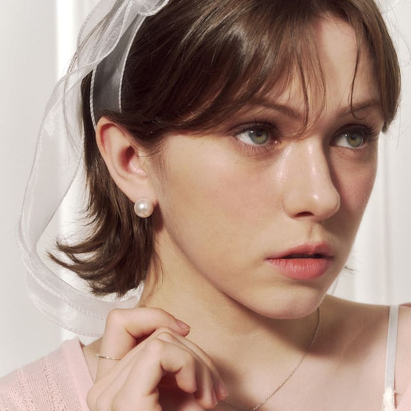 JUDY AND PAUL [925 Silver] French Pearl Earrings