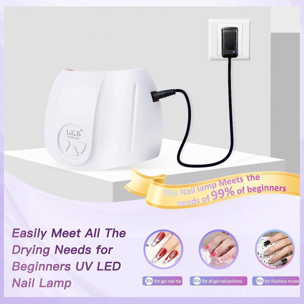 72W UV LED Nail Lamp, 21pcs Beads, Smart Sensor, Fast Curing for Gel Polish