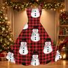 Women's Sexy Off-Shoulder Vintage Christmas Print Dress for Holiday Party