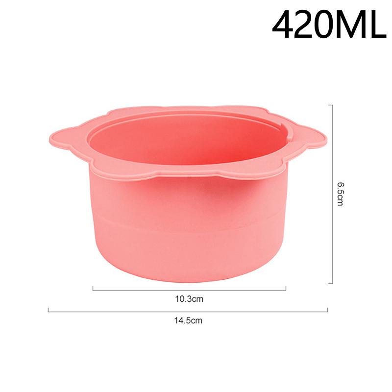 Wax Warmer Heat-Resisting Replacement Silicone Bowls Hair Removal Wax With Stirring Stick Non-Stick Pan Hair Removal Beauty