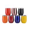 12oz U-Shaped Eggshell Stainless Steel Thermos Cup, Double-Layer Vacuum Insulated