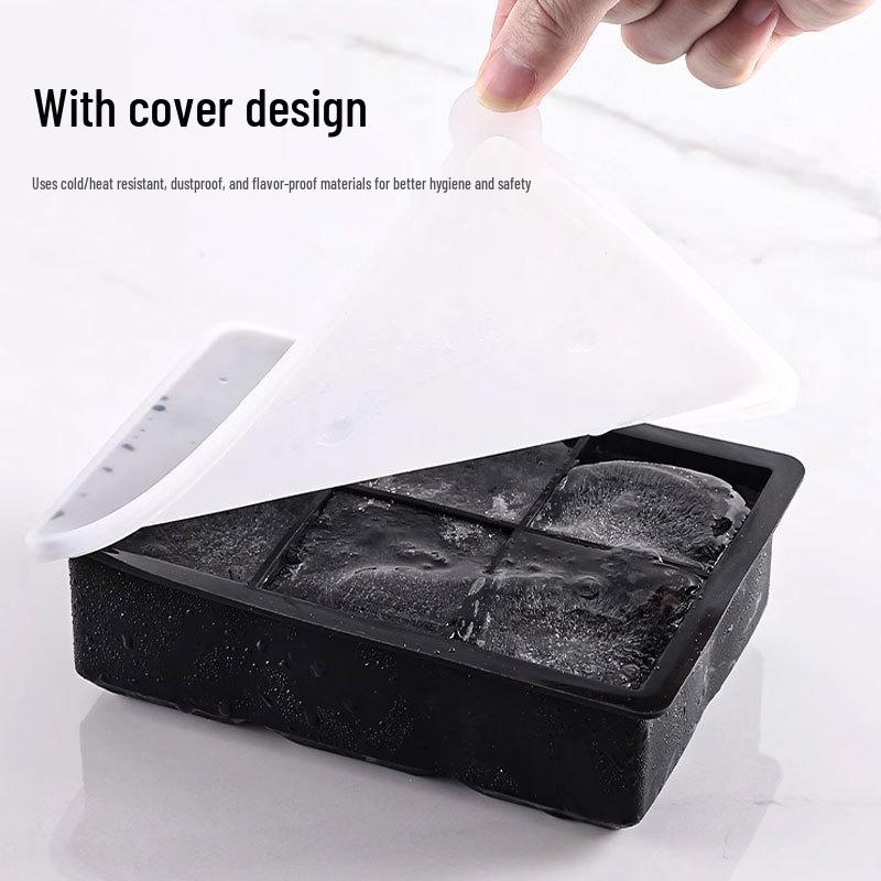 Stampo in Silicone a 6 Scomparti per Cubetti di Ghiaccio e Pappe per Bambini - Stampo di Grande Capacità per Uso Domestico
